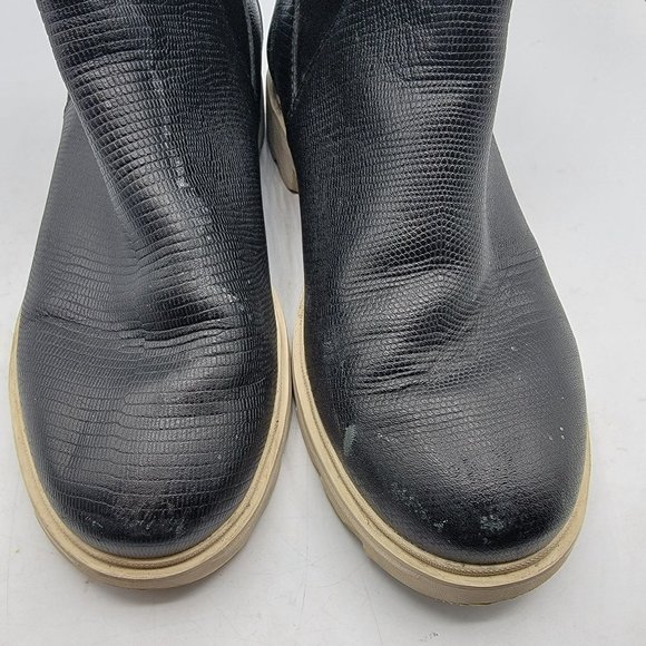 Sorel Lennox Chelsea Womens 8.5 Waterproof Boots Black Chalk Pull On Shoes - Picture 12 of 12